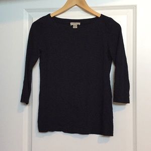 Navy boatneck T-shirt